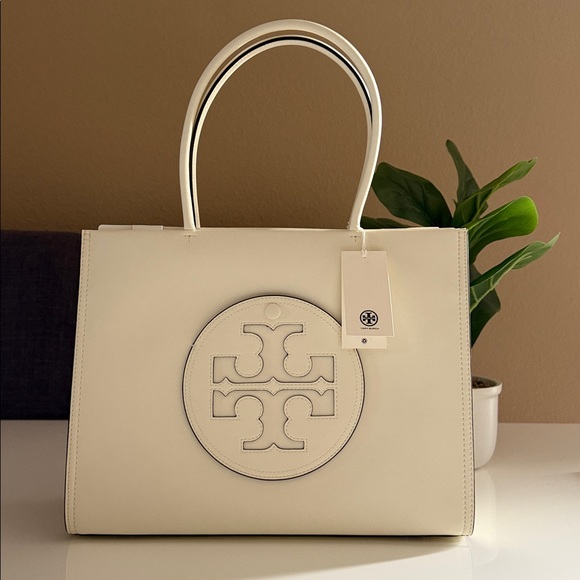 NWT , tory burch ella bio small tote warm white 145612 - Picture 10 of 16